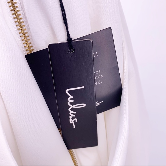 NEW Lulu’s White Short Sleeve Mini Dress Size Small - Picture 8 of 10